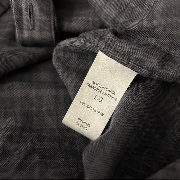 Theory Black Casual Button Down Shirt L - Picture 6 of 10